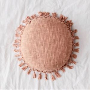 UO Gemma Round Fringed Throw Pillow